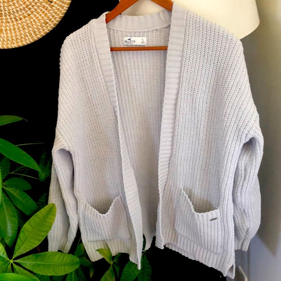 Hollister cardigan size small light grey.